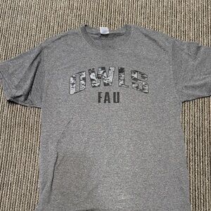 Gray FAU Owls Men's T-Shirt
